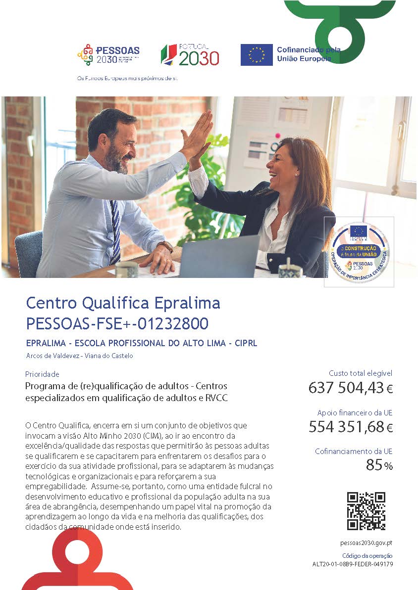 ficha de projeto do Centro Qualifica Epralima